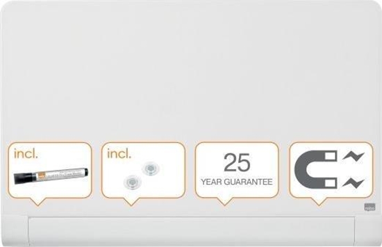 Picture of Nobo Szklana tablica Nobo Impression Pro z zaokrglonymi rogami 1000x560mm, lnica biel