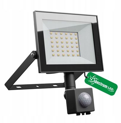 Attēls no NOCTIS LUX 4 NAWIETLACZ 30W NW 230V IP44 141x185x53mm CZARNY czujnik ruchu PIR