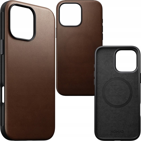 Picture of Nomad Nomad Modern Leather case, brown - iPhone 16 Pro