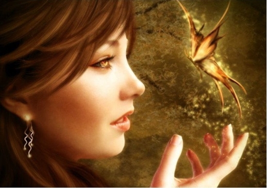 Picture of Norimpex Diamentowa mozaika - Dziewczyna z motylem