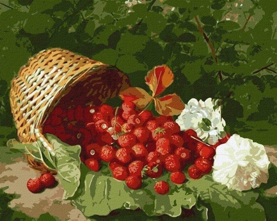 Изображение Norimpex Malowanie po numerach - Koszyk z truskawk± 40x50cm