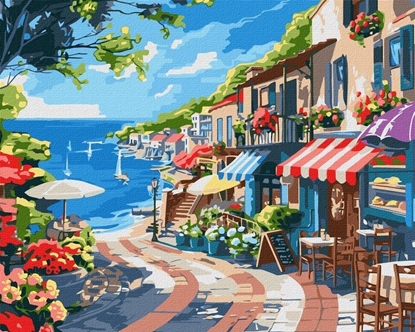 Picture of Norimpex Malowanie po numerach - Nadmorskie miasto 40x50cm