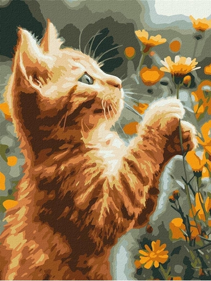 Picture of Norimpex Malowanie po numerach - Rudy puszystek 30x40cm