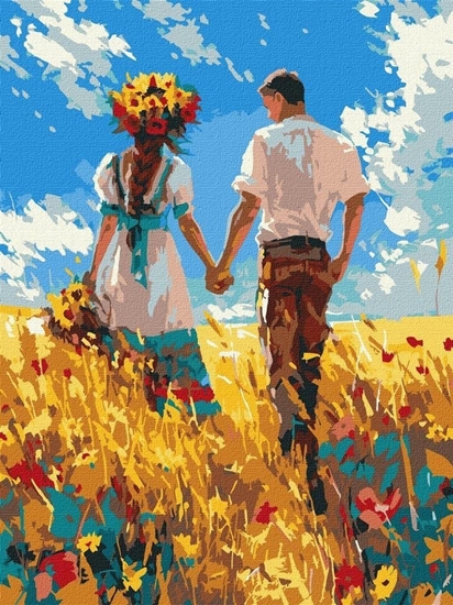 Picture of Norimpex Malowanie po numerach - Spacer zakochanych 30x40cm