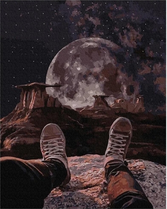 Attēls no Norimpex Malowanie po numerach - Widok ksiyca 40x50cm