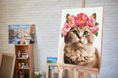 Attēls no Norimpex Malowanie po numerach - Wyrafinowany kotek 40x50cm