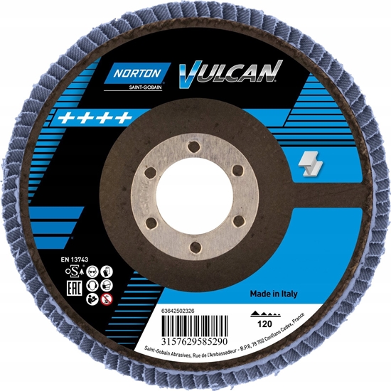 Изображение Norton Clipper Tarcza lamelkowa FLD FDTF 125x22 R842 NOR P80 VULNZ EU