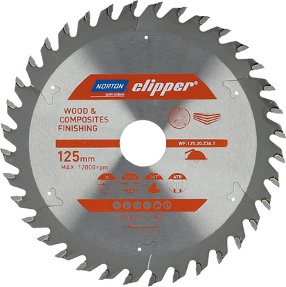 Picture of Norton NORTON PIA TARCZOWA 125mm x 20mm x 36z DREWNO I KOMPOZYTY ATB