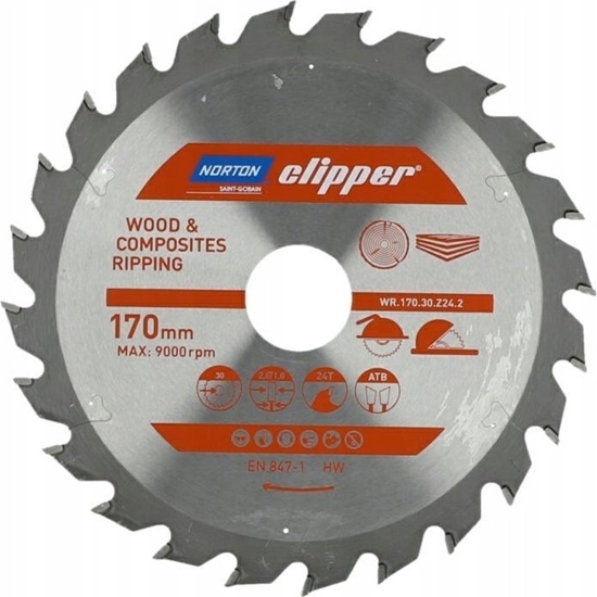 Picture of Norton NORTON PIA TARCZOWA 170mm x 30mm x 24z DREWNO I KOMPOZYTY ATB (2,8 / 1,8)