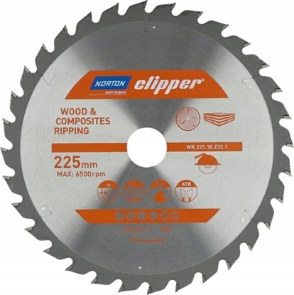 Picture of Norton NORTON PIA TARCZOWA 225mm x 30mm x 32z DREWNO I KOMPOZYTY ATB (2,6 / 1,6)