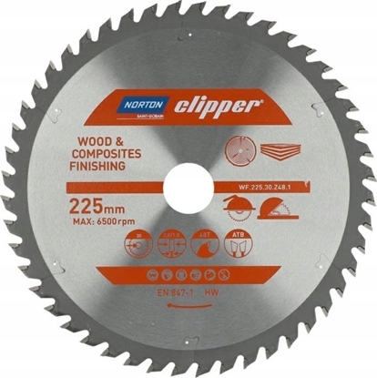 Picture of Norton NORTON PIA TARCZOWA 225mm x 30mm x 48z DREWNO I KOMPOZYTY ATB (2,8 / 1,8)