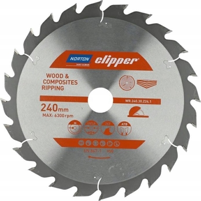 Picture of Norton NORTON PIA TARCZOWA 240mm x 30mm x 24z DREWNO I KOMPOZYTY ATB (3,0 / 2,0)