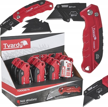 Picture of Noyk skadany FASTFOLD z ostrzem trapezowym 60x19x0.6mm SK2H TVARDY  kartonik wystawowy (12/96)