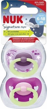 Изображение NUK Smoczek Signature Night 2 szt. 6-18 m (10176276)