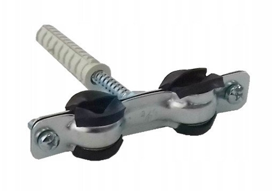 Picture of Obejma metalowa z gum do rur podwójna 3/8" 15-19mm (200)