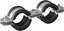 Изображение Obejma podwójna UDG z okadzin 3/8 (15-18mm) BK M8 ocynk