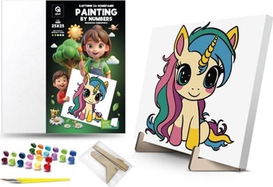 Picture of Obraz Malowanie po numerach Farby Na Ramie Jednoroec