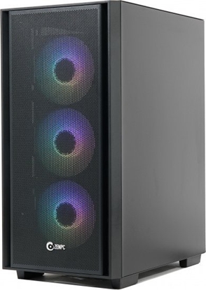 Attēls no Obudowa do komputera ZENPC Flow TG Black 4x Fander P12 PWM ARGB PST