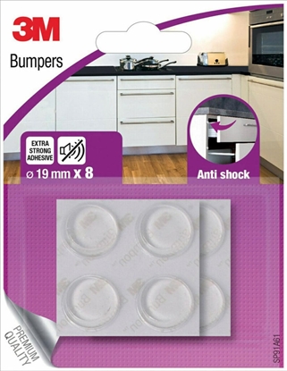 Picture of Odbojniki wyguszajce SCOTCH, samoprzylepne, okrge, 19mm, 8 szt., przezroczyste