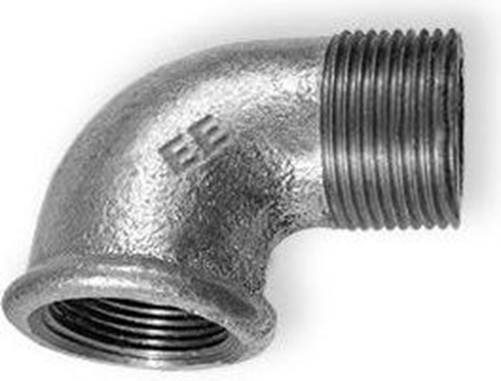 Picture of Odlewnia Zawiercie Kolano nakrtno-wkrtne 90° 1 x 3/4" ocynk