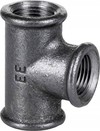 Изображение Odlewnia Zawiercie TRÓJNIK FIG.25 1 1/4x1 1/2x1 1/4" CZARNY - 5907791605443