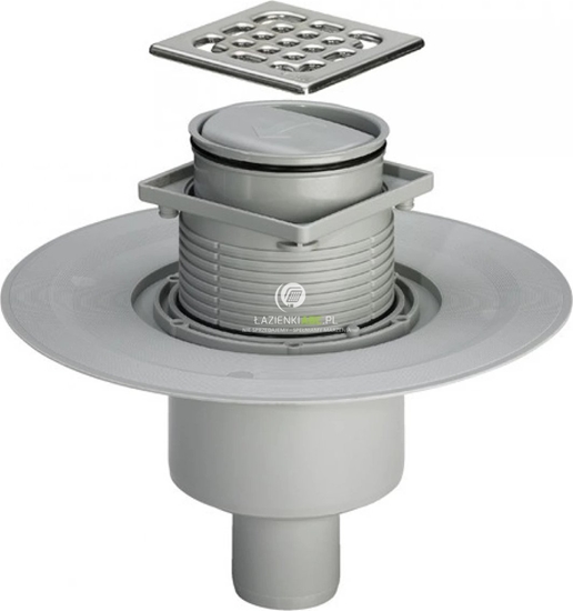 Picture of Odpyw azienkowy 100x100 z syfonem antyzapachowym pionowy