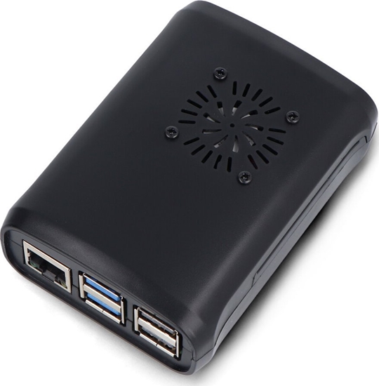 Picture of OEM Obudowa do Raspberry Pi 5 z wentylatorem i radiatorami - ABS - czarna}