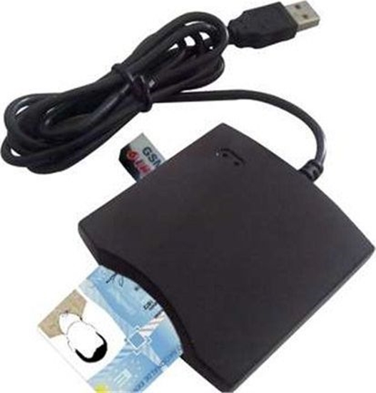 Picture of OEM Smart card (Personal ID card with chip) reader, grey, external - DCR0003