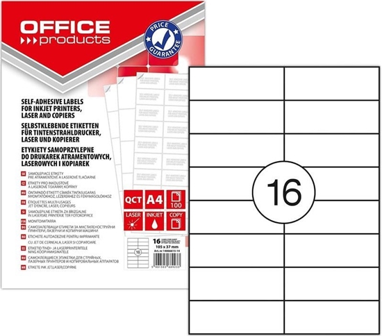 Picture of Office Products Etykiety Office Products A4 105x37mm biae (100)
