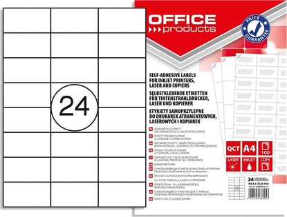 Attēls no Office Products Etykiety Office Products A4 64.6x33.8mm biae (100)