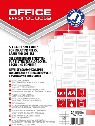 Attēls no Office Products Etykiety OFFICE PRODUCTS, 70x37mm, biae, 100 ark.