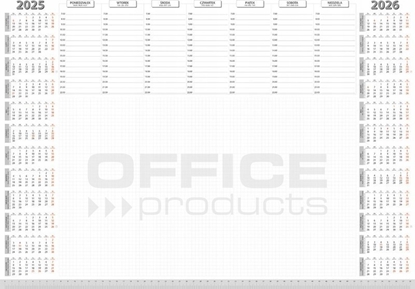 Attēls no Office Products Podkadka na biurko OFFICE PRODUCTS, planer 2025/2026, biuwar 594x420mm A2 ,52k., biaa