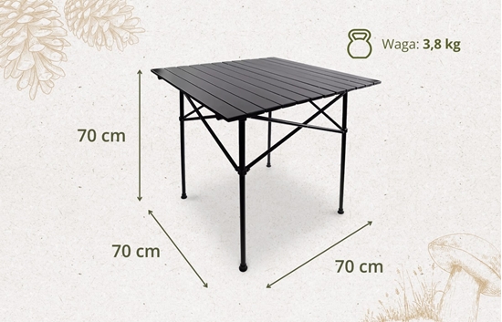 Picture of Offlander OFFLANDER SKADANY ALUMINIOWY STÓ KEMPINGOWY 70 x 70 CM