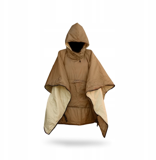 Picture of OFFLANDER PONCZO KEMPINGOWE CIENKIE Z OGRZEWACZEM BRZOWE