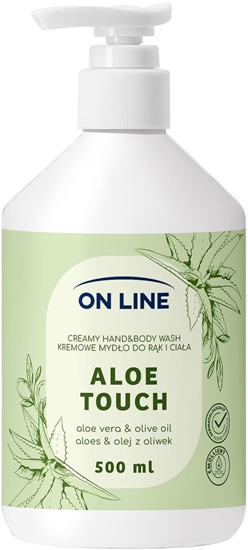 Изображение ON LINE Kremowe mydo do rk i ciaa Aloes&Olej z oliwek 500 ml