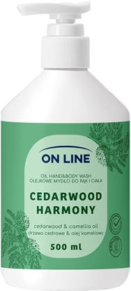 Attēls no ON LINE Olejkowe mydo do rk i ciaa Drzewo cydrowe& Olej kameliowy 500 ml