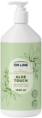 Attēls no ON LINE Pyn do kpieli i el pod prysznic 2w1 Aloe Touch 1000 ml