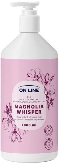 Изображение ON LINE Pyn do kpieli i el pod prysznic 2w1 Magnolia Whisper 1000 ml