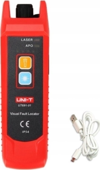 Picture of Optinio kabelio testeris, lazeris 650+/-20nm  ?1mW; 2-3km, 3.7V 1050mAh, IP54, UNI-T