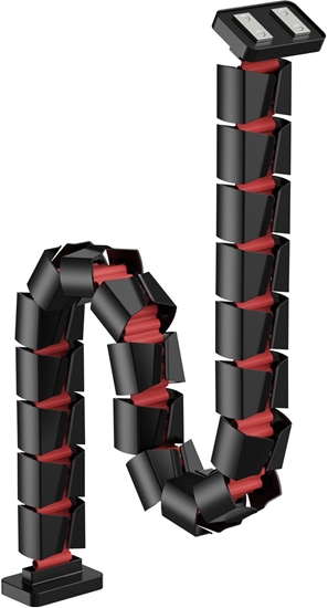 Picture of Organizer kabli, G�sia szyja z magnetycznym mocowaniem, czarno-czerwony, 1285mm, do sto��w z regulacj� wysoko�ci, Powerton