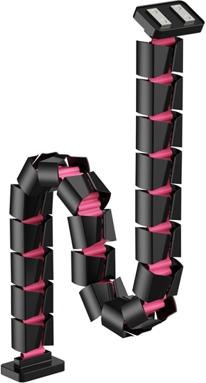 Picture of Organizer kabli, G�sia szyja z magnetycznym mocowaniem, czarno-r�owy, 1285mm, do sto��w z regulacj� wysoko�ci, Powerton