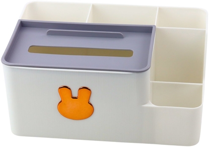 Picture of Organizer Na Biurko Z Pudekiem Na Chusteczki Zoty Królik Biay LEAN