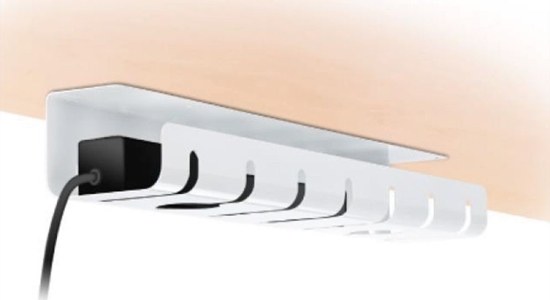 Изображение Roline Cable Cover Organizer, Under Desk Mount (2 pieces), white