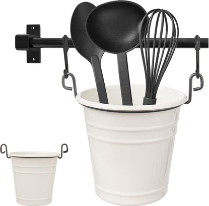 Picture of Orion Pojemnik kuchenny na przybory akcesoria kuchenne wiszcy zawieszany na haczyki metalowy organizer