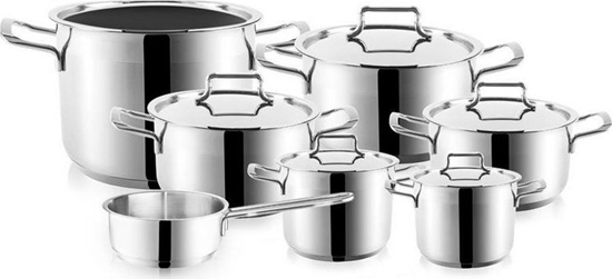 Изображение Orion Zestaw garnków / garnki stalowe 18/10 ANETT 12 el. uniwersalny