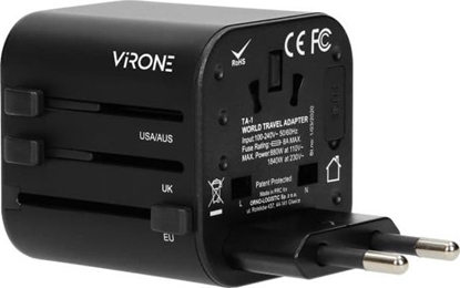 Picture of Orno GOworld uniwersalny adapter podróny do ponad 200 krajów wiata, 100-240V, 8A,TA-1