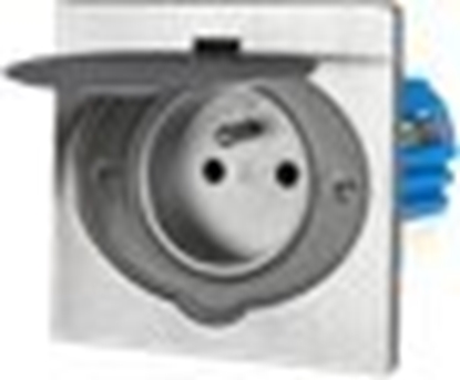 Picture of Orno Hermetyczne gniazdo elektryczne, IP55 stal nierdzewna, z wiatroszczeln puszk montaow