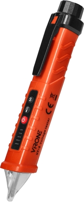 Picture of Orno Indukcyjny tester napicia z latark, 12-1000V AC/DC, pomaraczowy