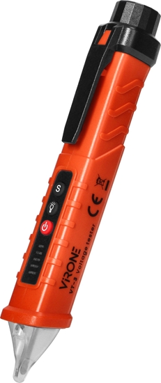 Picture of Orno Indukcyjny tester napicia z latark, 12-1000V AC/DC, pomaraczowy