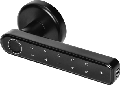 Picture of Orno Klamka szyfrowa z klawiatur dotykow, czytnikiem linii papilarnych i funkcj SMART, czarna